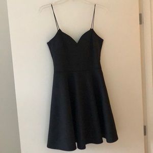 ASOS Black Skater Dress Sz 6 NWT